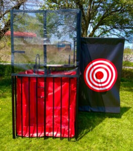 unk tank with bullseye target – perfect for corporate event rentals, team-building activities, and company parties.