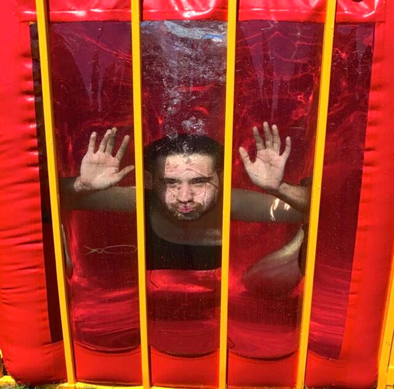 Dunk tank attraction for carnival games and HOA Event Rentals Omaha