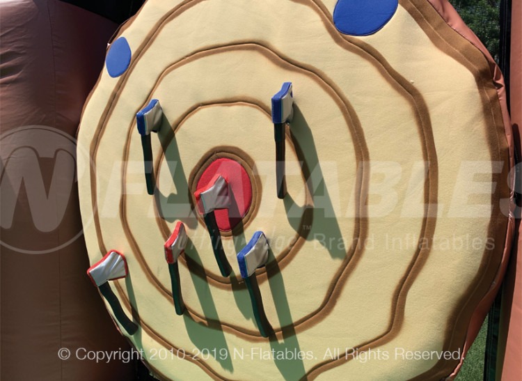 Omaha post prom party rentals inflatable axe throwing target