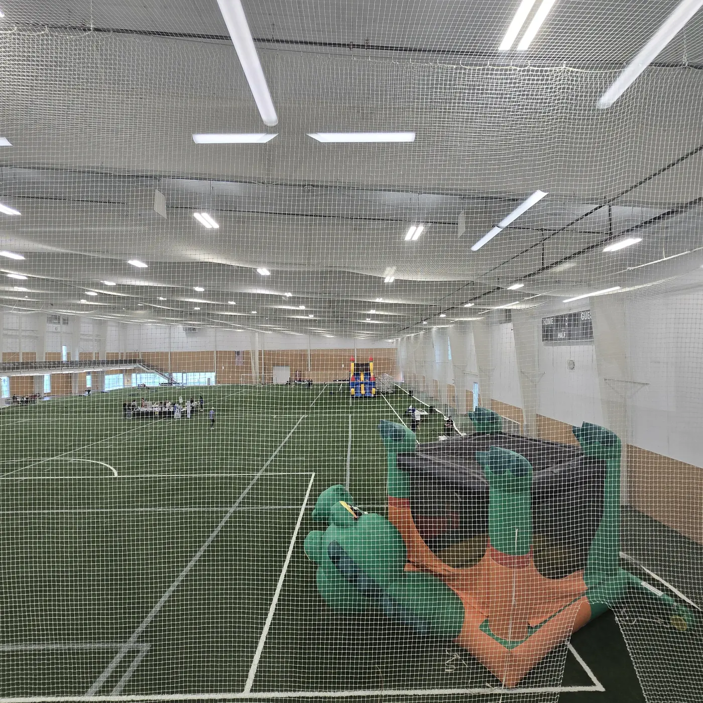 Indoor bounce house in an Omaha indoor soccer facility