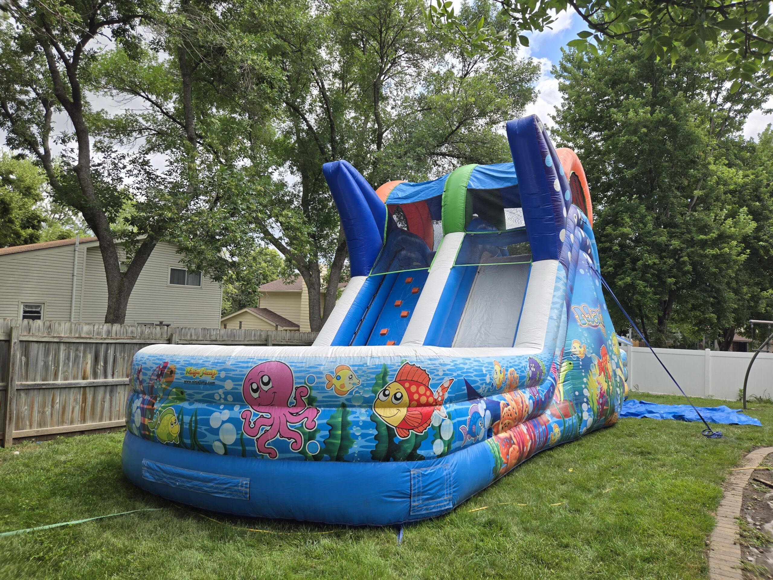 Backyard Birthday Party Rentals Omaha water slide for a summer celebration