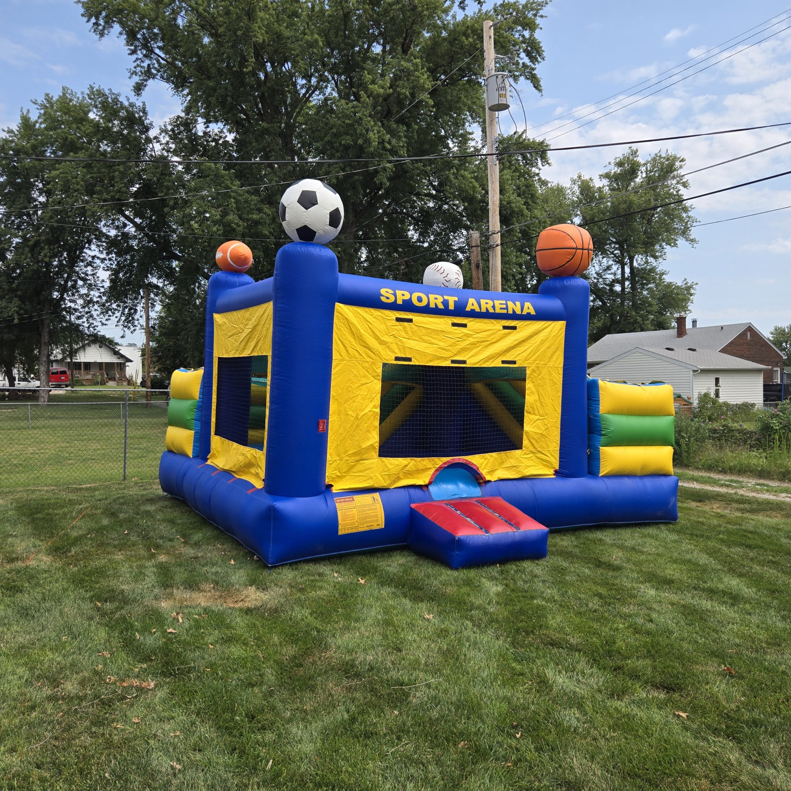 Interactive birthday party rentals Omaha sports arena game