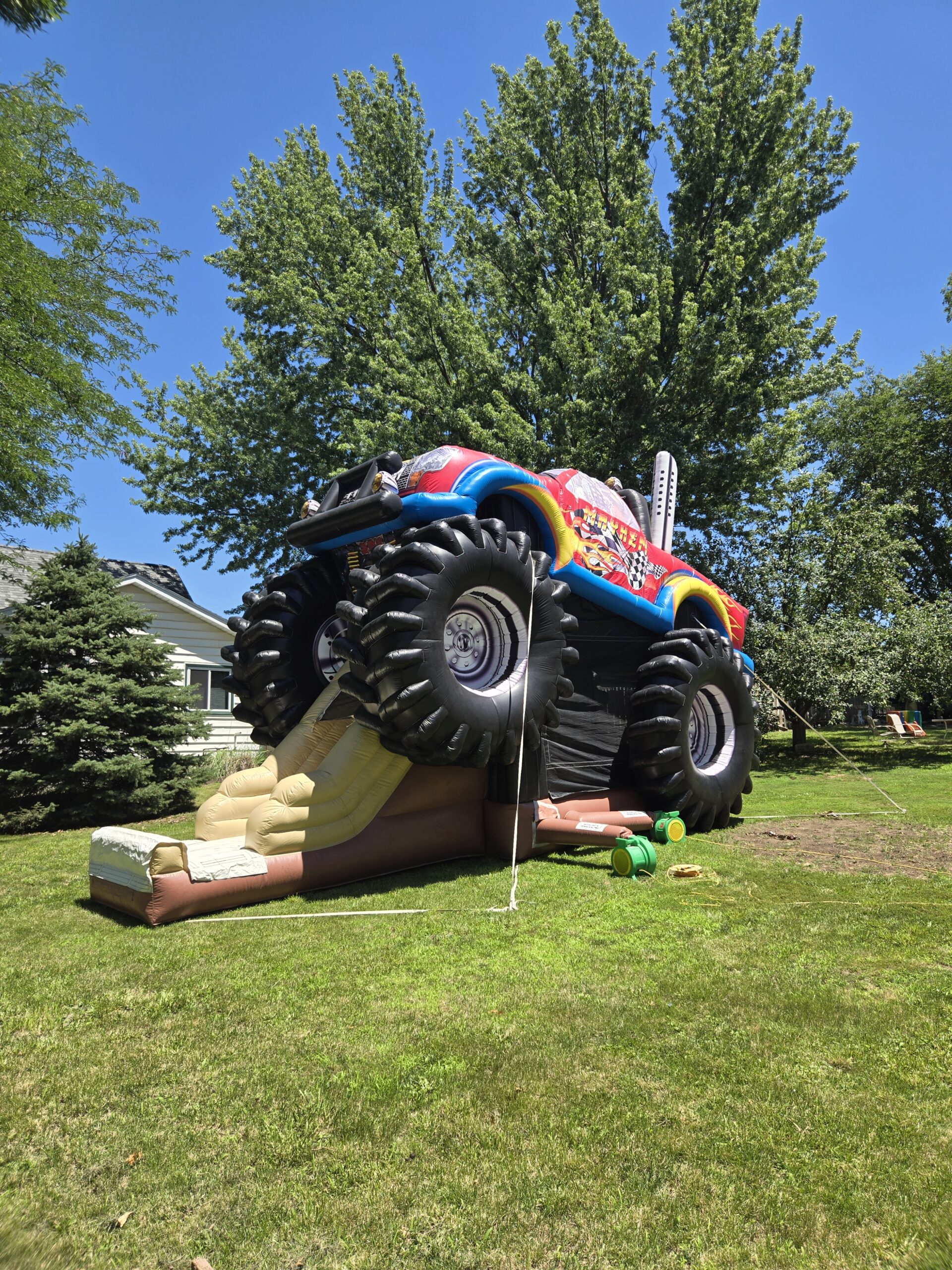 Kids Birthday Party Rentals Omaha monster truck bounce house combo